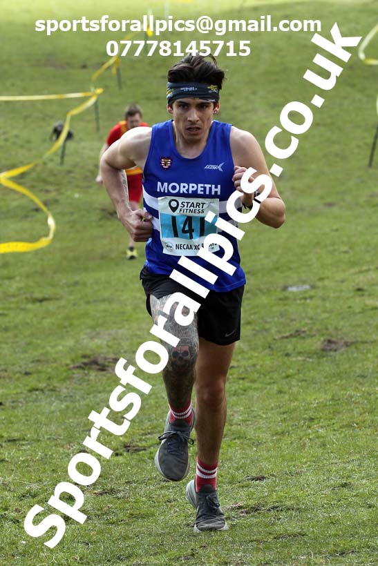 Masters men 2021 NECAA Cross Country Relays, Thornley Farm, Peterlee, Saturday, April 10th. Photo: David T. Hewitson/Sports for All Pics